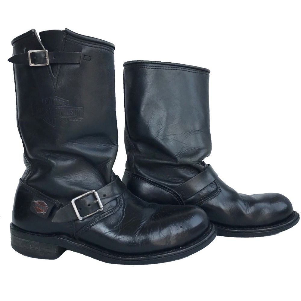 Harley Davidson Black Leather Riding Boots
